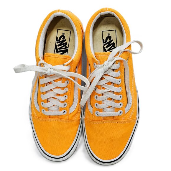 🍊 Vans Neon Orange Old Skool Sneakers – Unique Color, Clean & Classic, W9/M7.5 - Picture 2 of 12